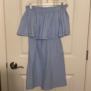 Blue off the shoulders dress, size Medium,
